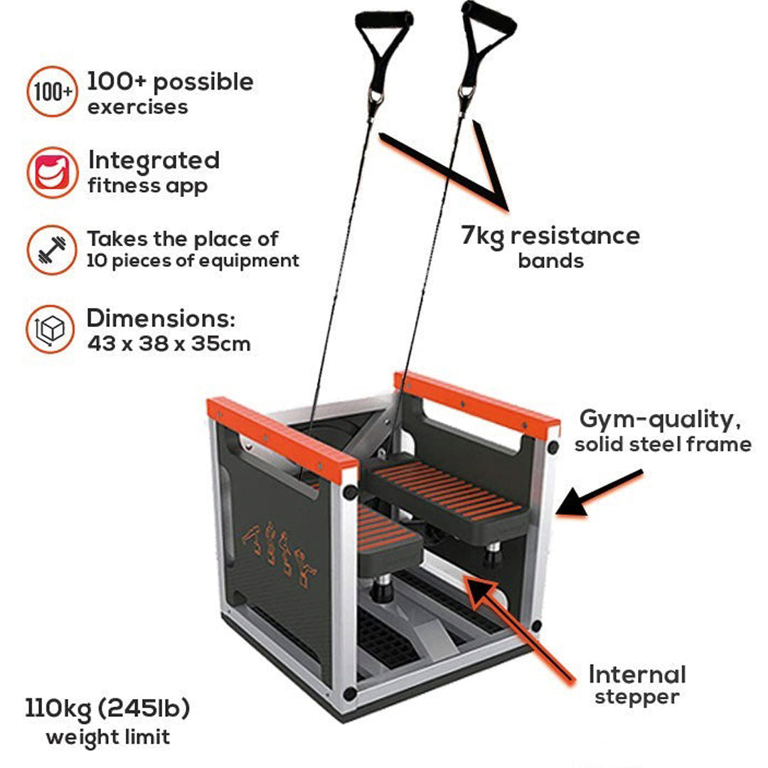 New Image Fitness Equipment FITTGym FITT Gym MultiGym Home Workout Machine,  Orange, Large & Unisex's FITT Cube Total Body Workout, High Intensity  Interval Training Machine, Black : : Sports & Outdoors
